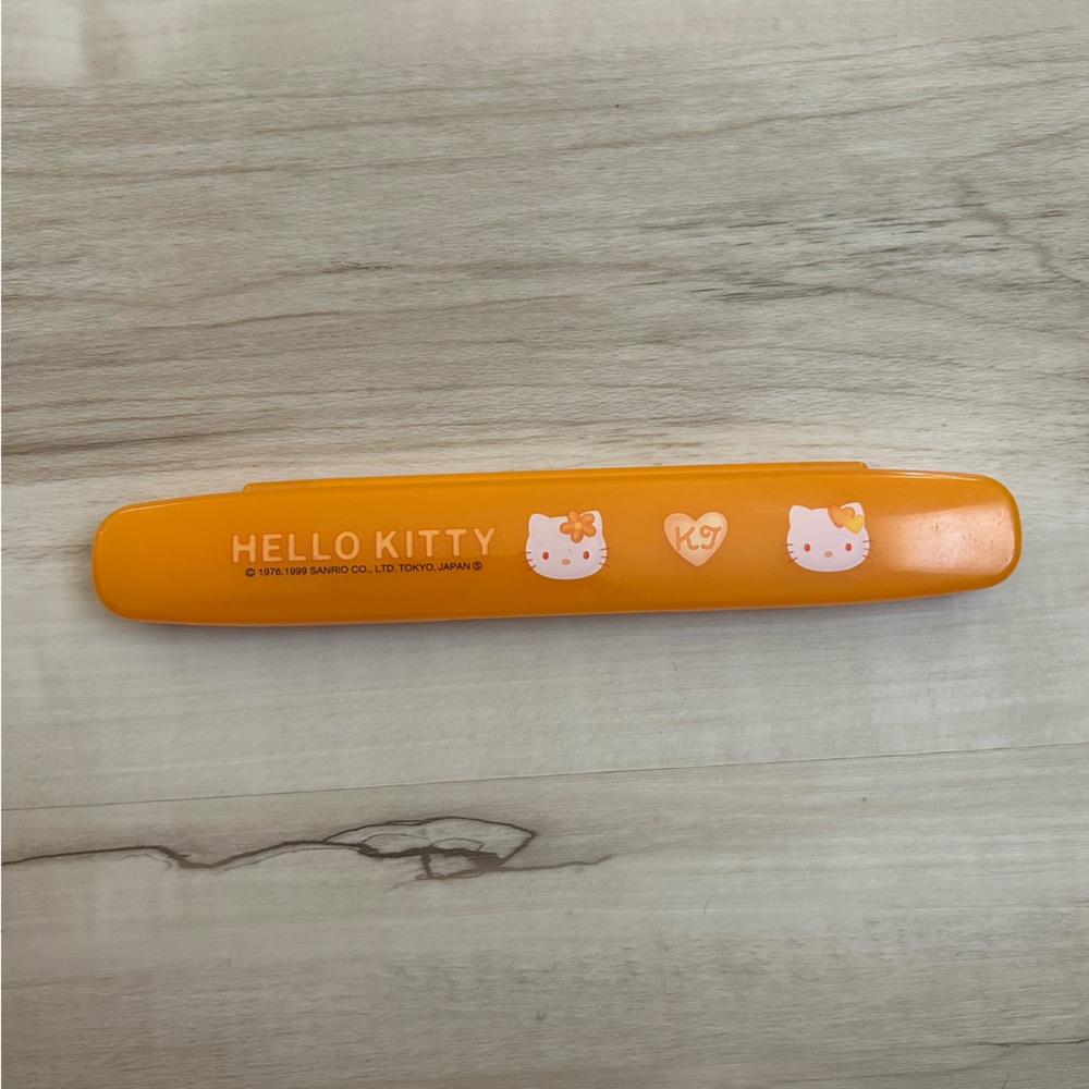 Hello Kitty Sanrio Chop Sticks Orange 1999 W/ Case